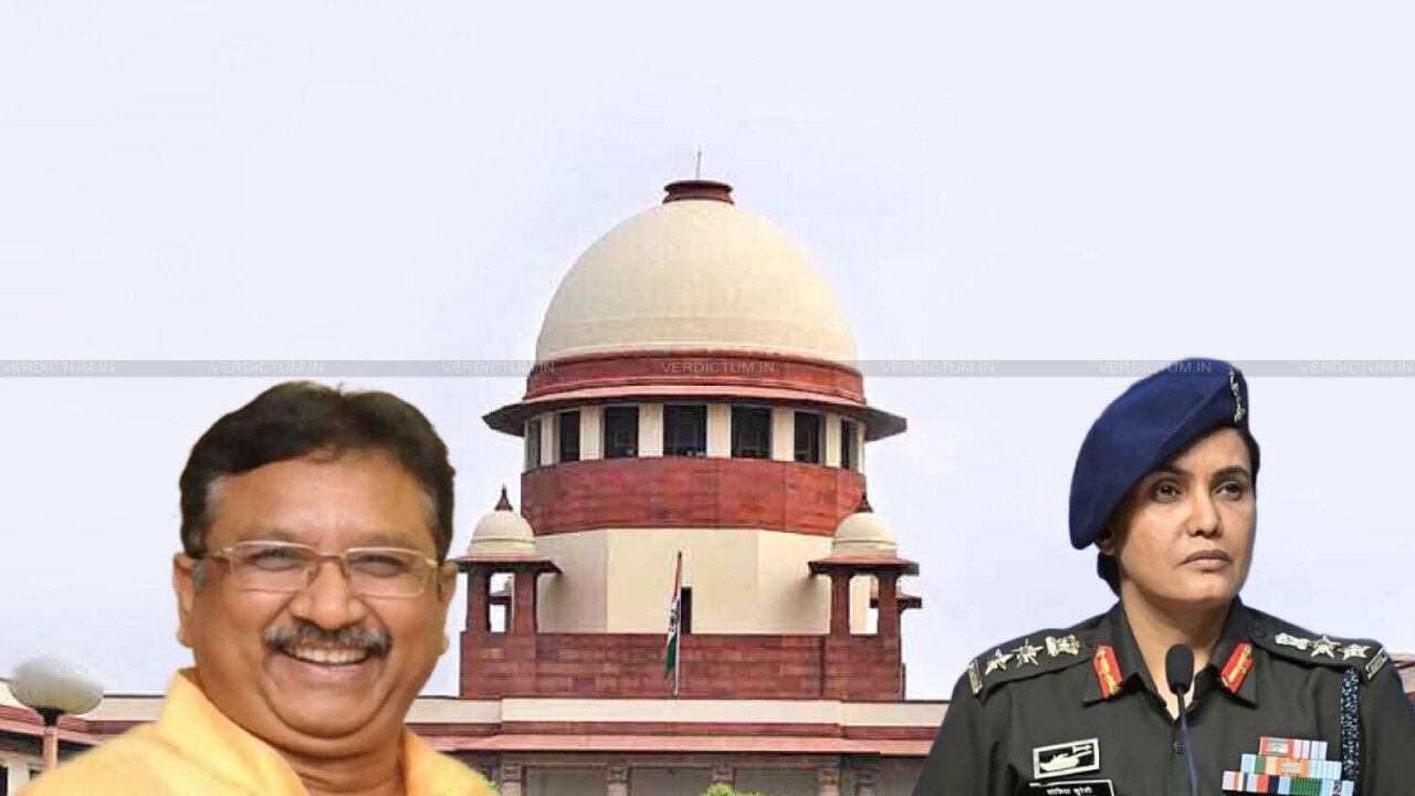 Colonel Sofia Qureshi Supreme Court Slams Madhya Pradesh Minister Vijay Shah Over Derogatory Remarks Against Colonel Sofia Qureshi; Orders Formation of SIT