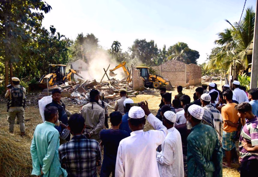 Over 1,500 Bengali Muslim families evicted in demolition drive in Assam’s Nagaon