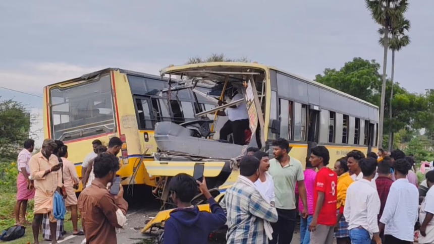 Eleven killed, over 50 injured as two state buses collide in Tamil Nadu’s Sivaganga