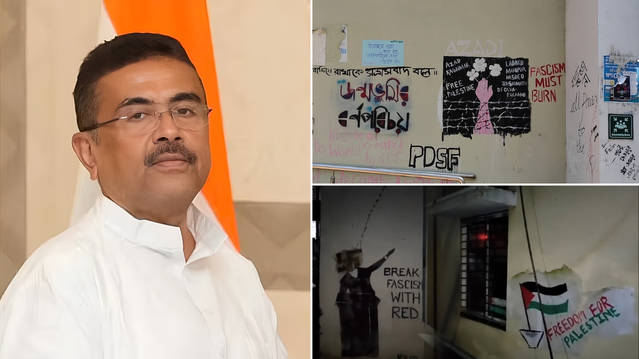 Suvendu Adhikari seeks probe into Palestine graffiti